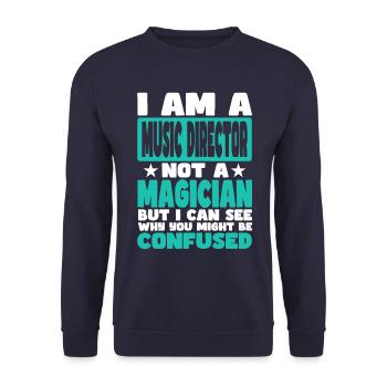 Musikalische Leitung - Unisex Pullover - Navy - Vorne - Alina (178cm) & Michal (187cm)