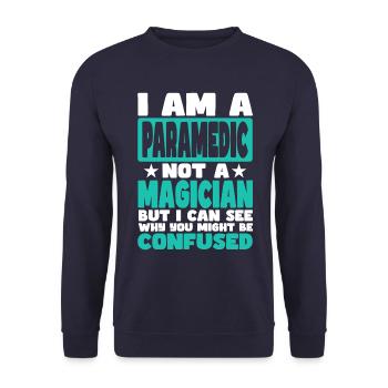 Ambulancier - Sweat-shirt Unisexe - marine - Devant - Alina (178cm) & Michal (187cm)