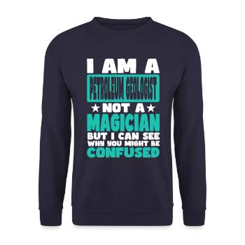 Petroleum Geologist - Unisex Sweatshirt - navy - Front - Alina (178cm) & Michal (187cm)