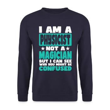 Physiker - Unisex Pullover - Navy - Vorne - Alina (178cm) & Michal (187cm)