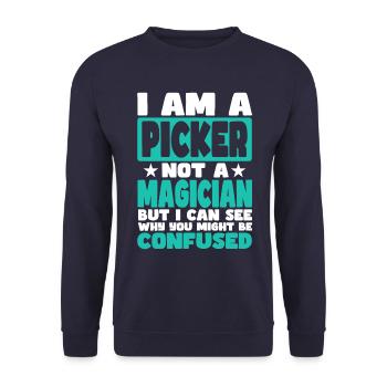 Ramasseur - Sweat-shirt Unisexe - marine - Devant - Alina (178cm) & Michal (187cm)