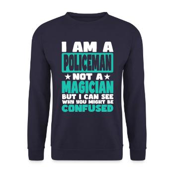 Policeman - Unisex Sweatshirt - navy - Front - Alina (178cm) & Michal (187cm)