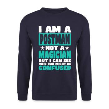 Postman - Unisex Sweatshirt - navy - Front - Alina (178cm) & Michal (187cm)