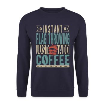 Sofortiges Fahnenwerfen Fügen Sie einfach Kaffee hinzu - Unisex Pullover - Navy - Vorne - Alina (178cm) & Michal (187cm)