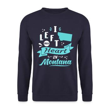 Montana Souvenir Amour - Sweat-shirt Unisexe - marine - Devant - Alina (178cm) & Michal (187cm)