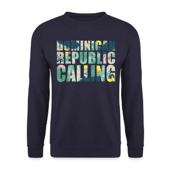 République dominicaine Souvenir Vacances - Sweat-shirt Unisexe - marine - Devant - Alina (178cm) & Michal (187cm)