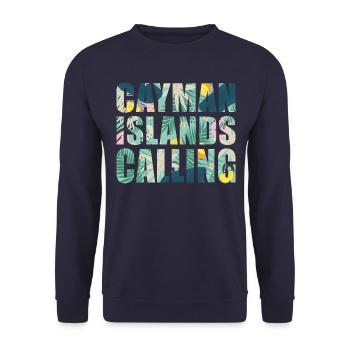 Vacances souvenirs aux îles Caïmans - Sweat-shirt Unisexe - marine - Devant - Alina (178cm) & Michal (187cm)