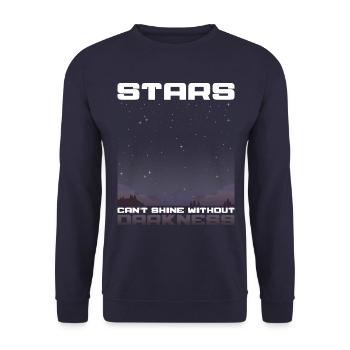 Les étoiles d’observation des étoiles brillent d’obscurité - Sweat-shirt Unisexe - marine - Devant - Alina (178cm) & Michal (187cm)