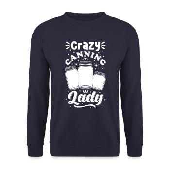 Crazy Canning Lady Preservation Conservation de la mise en conserve - Sweat-shirt Unisexe - marine - Devant - Alina (178cm) & Michal (187cm)