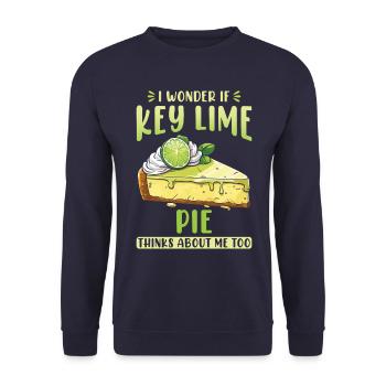 Key Lime Pie Bäckerei Dessert Backen Bäcker Gebäck - Unisex Pullover - Navy - Vorne - Alina (178cm) & Michal (187cm)