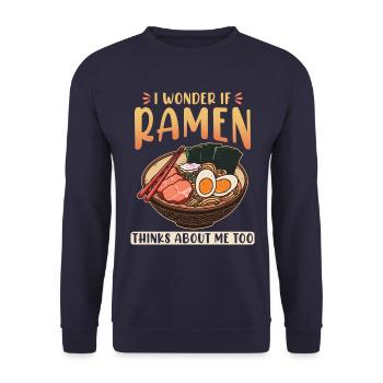 Ramen Lover Japanese Cuisine Asian Food Soup Ramen - Unisex Sweatshirt - navy - Front - Alina (178cm) & Michal (187cm)