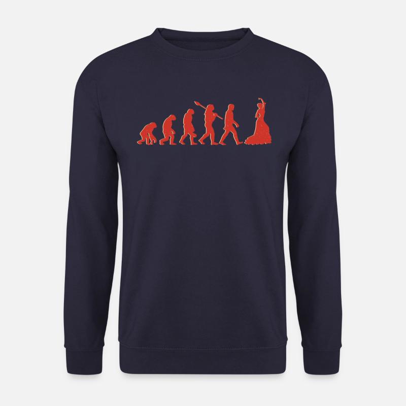 Evolution to Flamenco Dancer - Unisex Sweatshirt - navy