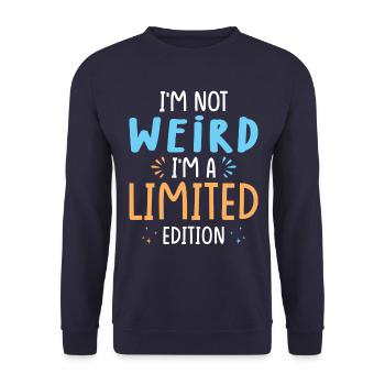 Pas bizarre mais édition limitée - Sweat-shirt Unisexe - marine - Devant - Alina (178cm) & Michal (187cm)