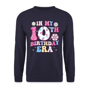 Bienvenue à l’âge du 10e anniversaire - Sweat-shirt Unisexe - marine - Devant - Alina (178cm) & Michal (187cm)