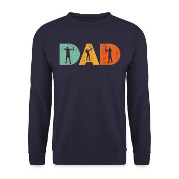 Papa tir à l’arc - Tout comme toi - Sweat-shirt Unisexe - marine - Devant - Alina (178cm) & Michal (187cm)