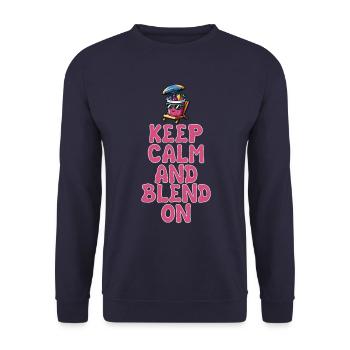 Keep Calm And Blend On Summer Retreat - Unisex Sweatshirt - navy - Front - Alina (178cm) & Michal (187cm)