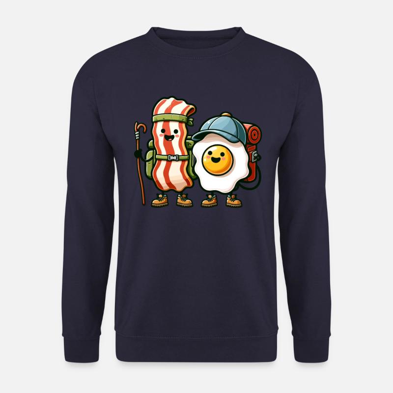 Adventurous Bacon & Egg Duo - Unisex Sweatshirt - navy