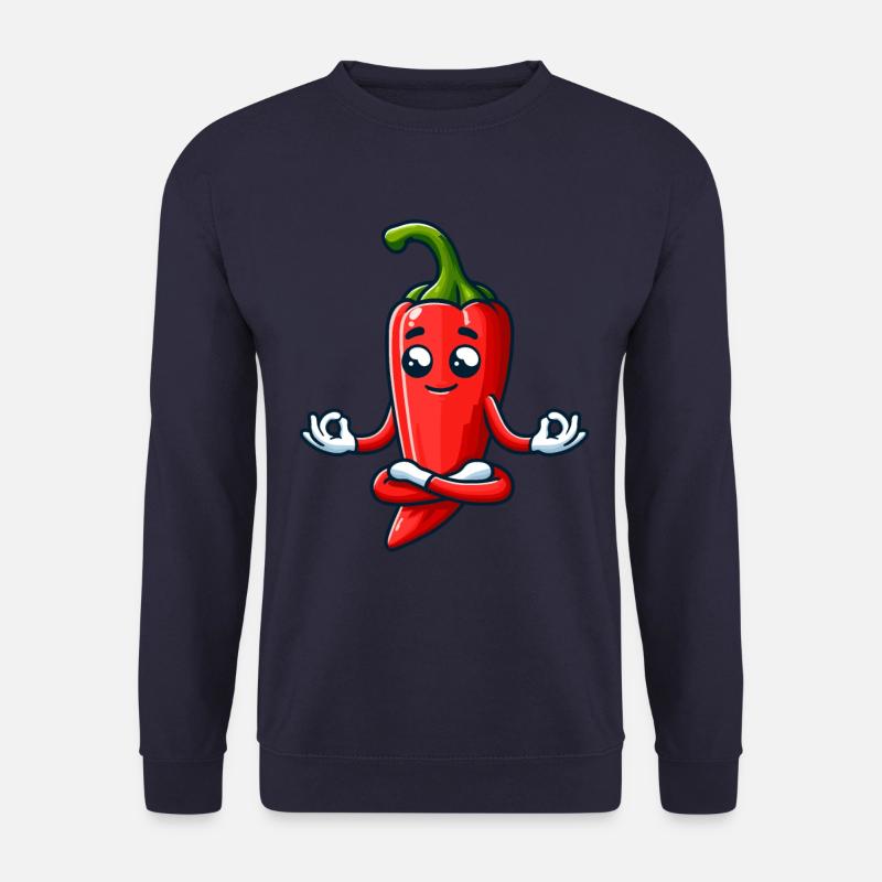 Entspannte Rote Paprika Charakter - Unisex Pullover - Navy
