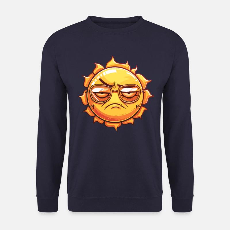 Annoyed sun with cool glasses - Unisex Sweatshirt - navy