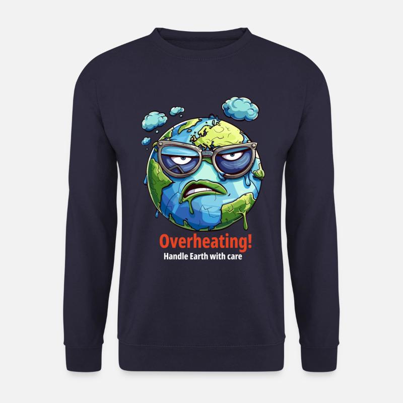 Overheating - Handle the Earth Carefully - Unisex Sweatshirt - navy