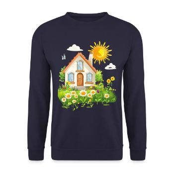 Sunny cottage in the countryside - Unisex Sweatshirt - navy - Front - Alina (178cm) & Michal (187cm)