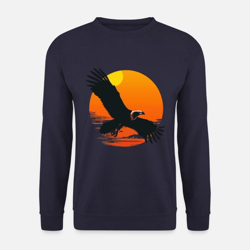 Majestic eagle in sunset - Unisex Sweatshirt - navy