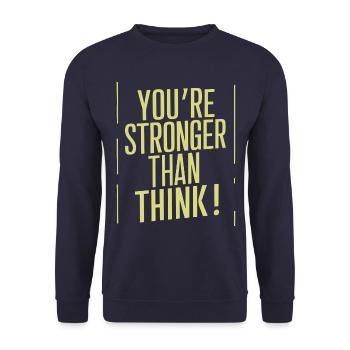 Vous êtes plus fort que vous ne le pensez Motivation - Sweat-shirt Unisexe - marine - Devant - Alina (178cm) & Michal (187cm)