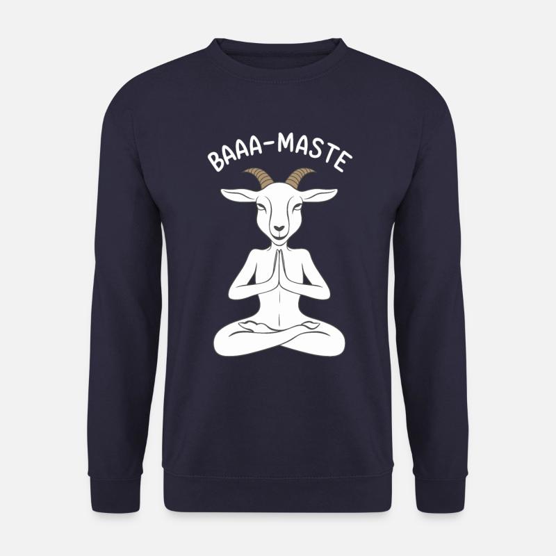 Baaa-Maste Goat Yoga Relaxation - Unisex Sweatshirt - navy
