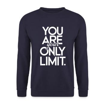 You're your only limit - Unisex Sweatshirt - navy - Front - Alina (178cm) & Michal (187cm)
