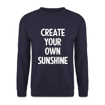 Créez votre propre motivation au soleil - Sweat-shirt Unisexe - marine - Devant - Alina (178cm) & Michal (187cm)