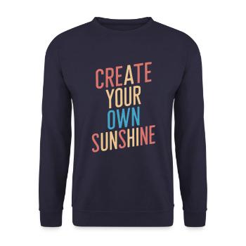 Créez vos propres lettres colorées de soleil - Sweat-shirt Unisexe - marine - Devant - Alina (178cm) & Michal (187cm)
