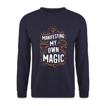 Manifestez votre propre magie - Sweat-shirt Unisexe - marine - Devant - Alina (178cm) & Michal (187cm)