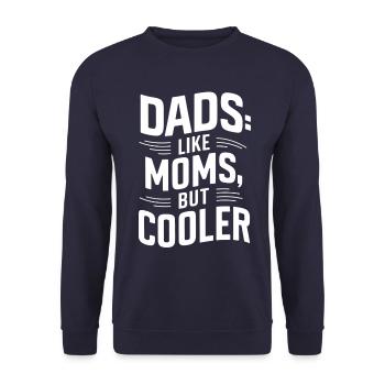 Dads Like Moms Nur Cooler Motiv - Unisex Pullover - Navy - Vorne - Alina (178cm) & Michal (187cm)