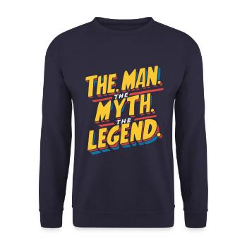 Der Mann Der Mythos Die Legende - Unisex Pullover - Navy - Vorne - Alina (178cm) & Michal (187cm)