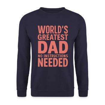 Le meilleur papa du monde - Aucune instruction nécessaire - Sweat-shirt Unisexe - marine - Devant - Alina (178cm) & Michal (187cm)