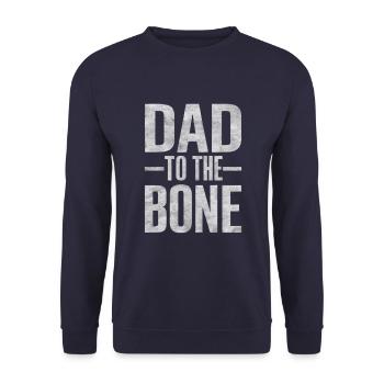 Dad To The Bone Strong Expression - Unisex Sweatshirt - navy - Front - Alina (178cm) & Michal (187cm)