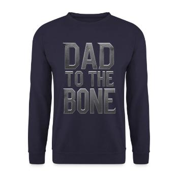 Motif de papa à l’os pour les pères - Sweat-shirt Unisexe - marine - Devant - Alina (178cm) & Michal (187cm)