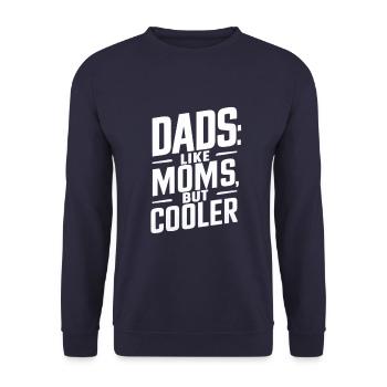 Dads Like Moms Nur Cooler - Unisex Pullover - Navy - Vorne - Alina (178cm) & Michal (187cm)