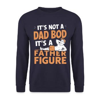 Pas un corps de papa mais une figure paternelle - Sweat-shirt Unisexe - marine - Devant - Alina (178cm) & Michal (187cm)