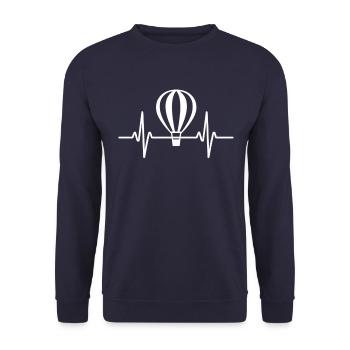 Aventure en montgolfière - Sweat-shirt Unisexe - marine - Devant - Alina (178cm) & Michal (187cm)