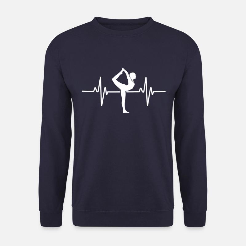 Gymnastics Heartbeat Silhouette Pose - Unisex Sweatshirt - navy