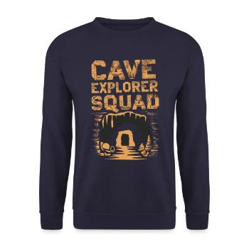Cave Explorer Squad Adventure Enthusiasts - Unisex Sweatshirt - navy - Front - Alina (178cm) & Michal (187cm)