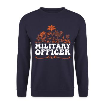 À l’époque de mon officier militaire - Fleurs - Sweat-shirt Unisexe - marine - Devant - Alina (178cm) & Michal (187cm)