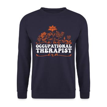 In My Occupational Therapist Era - Unisex Sweatshirt - navy - Front - Alina (178cm) & Michal (187cm)