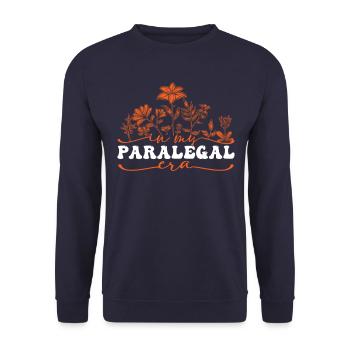 Dans mon Motif Floral de l’ère Paralegal - Sweat-shirt Unisexe - marine - Devant - Alina (178cm) & Michal (187cm)