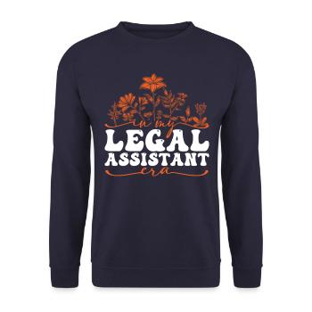 À l’époque de mon assistant juridique Design floral - Sweat-shirt Unisexe - marine - Devant - Alina (178cm) & Michal (187cm)