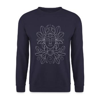 Mayan Deity Mayan Mythology Ix Chel - Unisex Sweatshirt - navy - Front - Alina (178cm) & Michal (187cm)