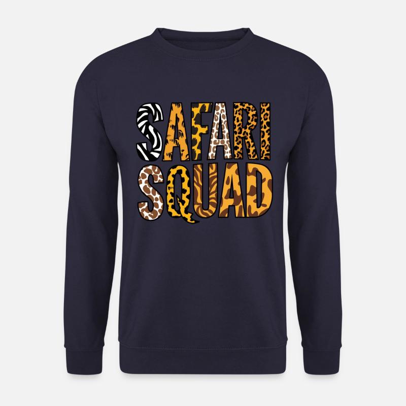 Safari Squad Adventurous Animal Patterns - Unisex Sweatshirt - navy