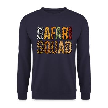 Safari Squad Adventure Wilderness Animals - Unisex Sweatshirt - navy - Front - Alina (178cm) & Michal (187cm)