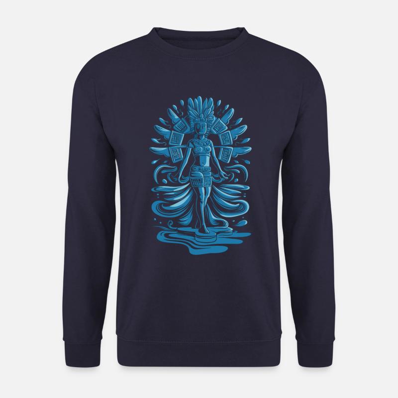 Aztekengott Azteken Mythologie Chalchiuhtotolin - Unisex Pullover - Navy